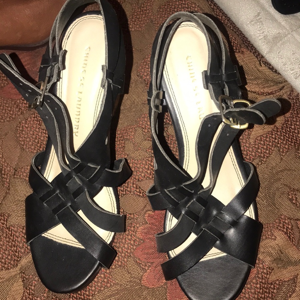 Cork, black, Chinese Laundry wedges